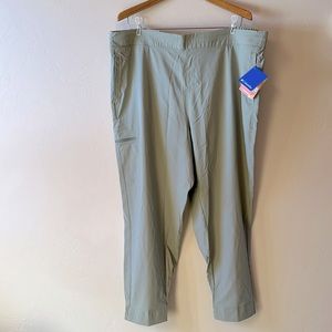 NWT Columbia Women’s Pant Plus 2X UPF Elastic Waist Green